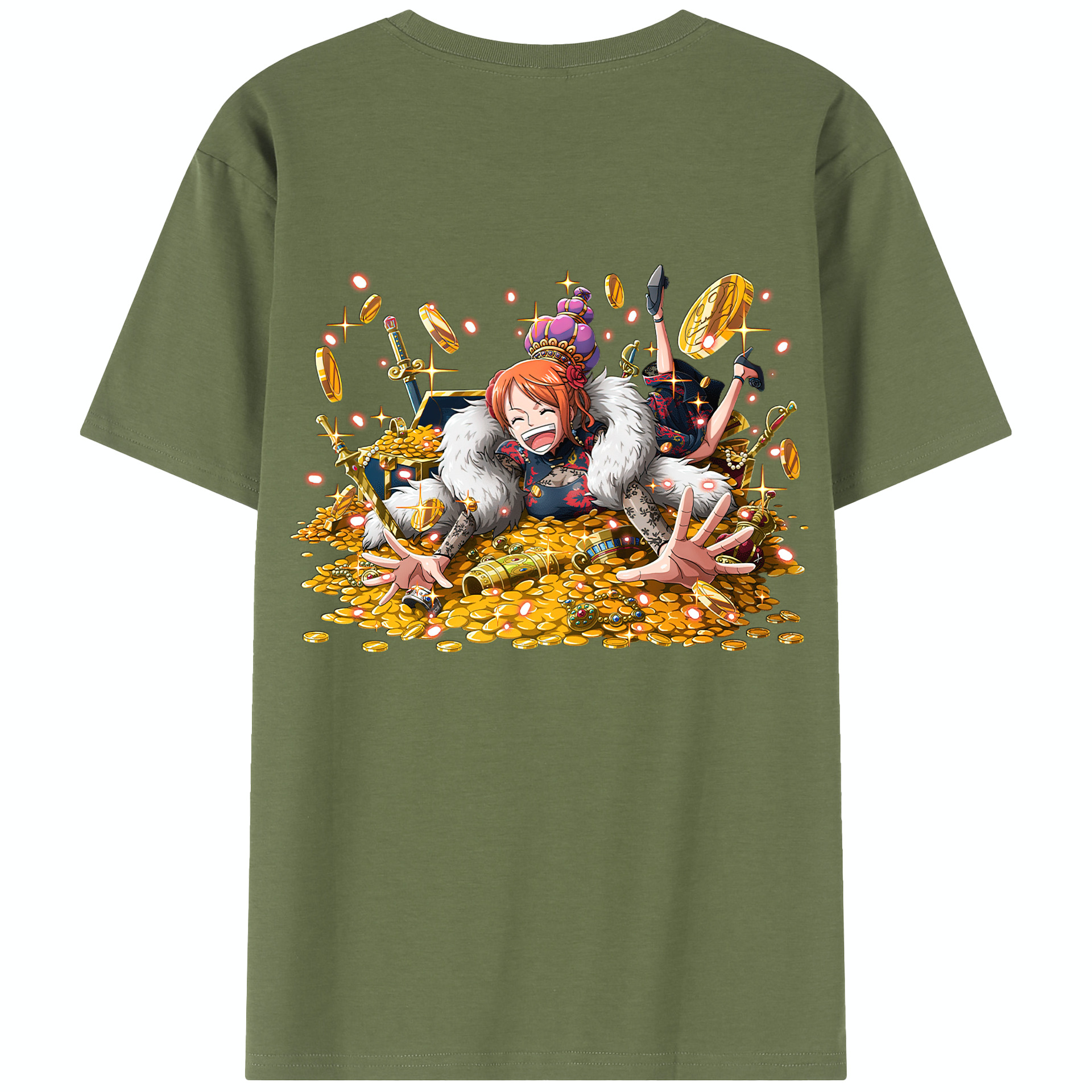 ワンピース ナミ ONE PIECE Nami 綿100％半袖Tシャツ（背面プリント）